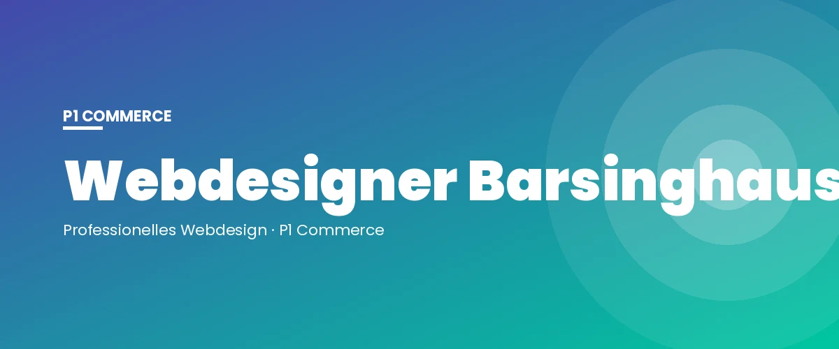 Webdesigner Barsinghausen – P1 Commerce Webagentur